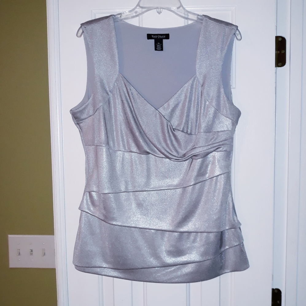 💖WHBM Silver Metallic Top💖